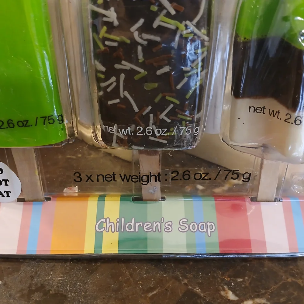 Ice Cream Soap Set for Kids - Green and Brown
